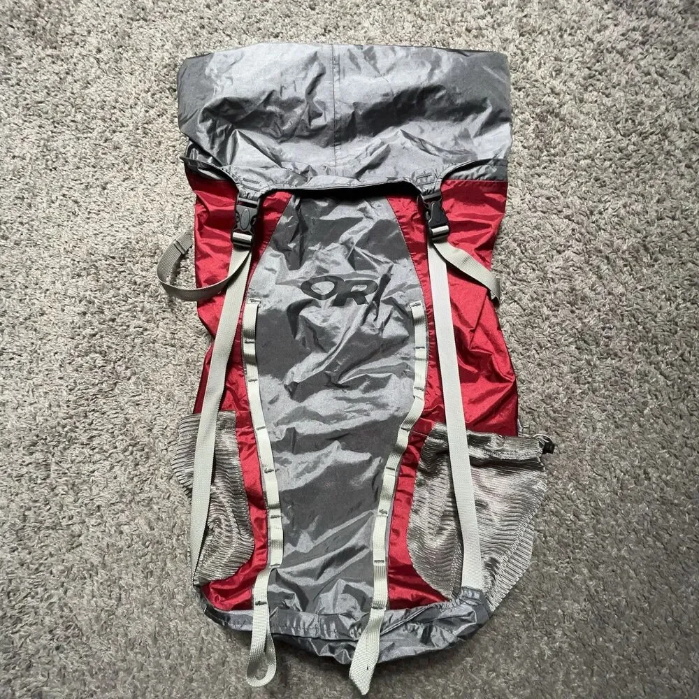 Outdoor Research Drycomp Summit Sack Dry Bag Red Gray 36L Hiking Ultralight